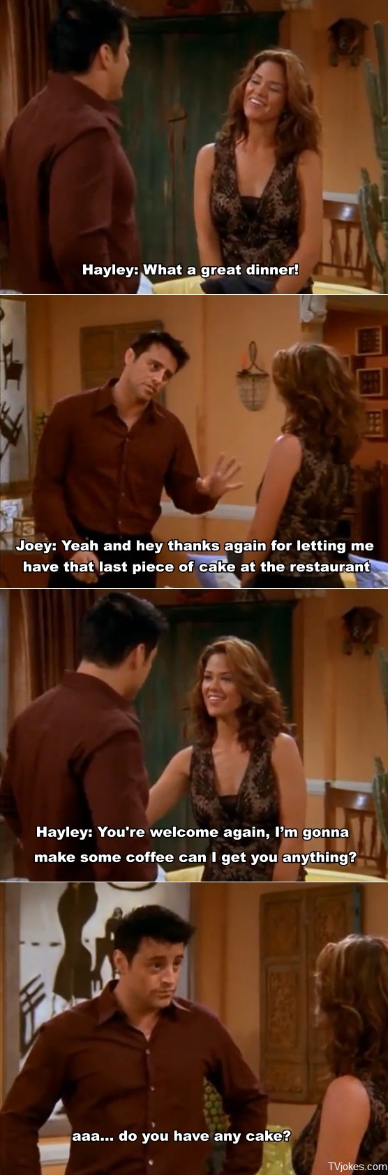Joey loves cake